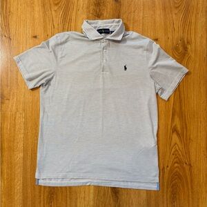 Ralph Lauren Men's Polo Shirt - Black and White Stripes